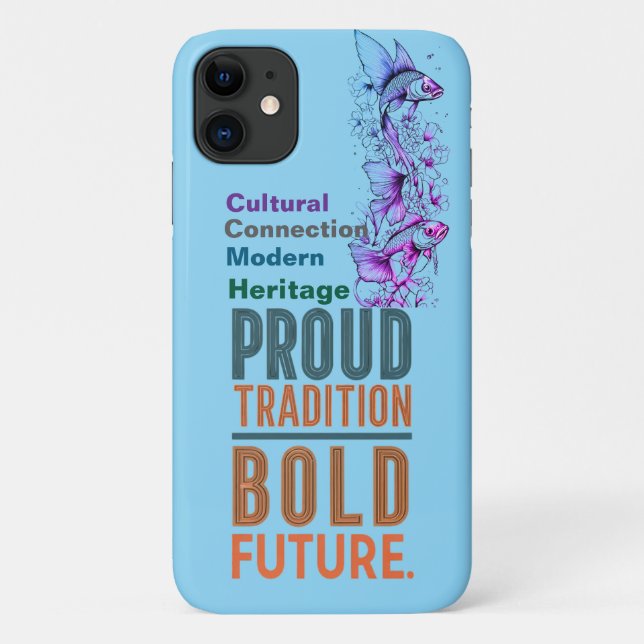 Coques Case-Mate iPhone Fière Tradition, audacieux Futur Poisson Conceptio (Dos)