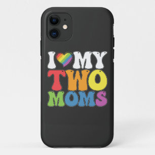 Case-Mate iPhone Case Fierté LGBT J'Aime Mes Deux Moms Soutien Lesbien G