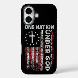 Coque Pour iPhone 16 Fierté patriotique : Une nation sous Dieu