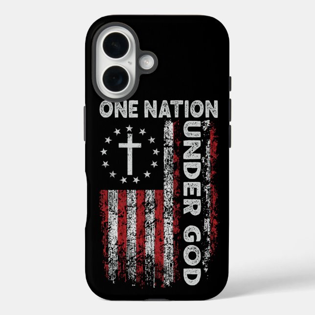 Coques Case-Mate iPhone Fierté patriotique : Une nation sous Dieu (Verso)