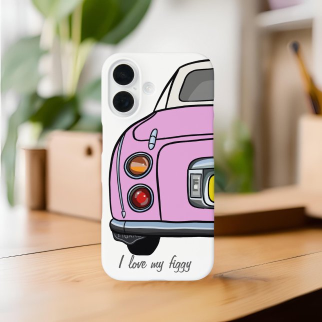 Coques Case-Mate iPhone Figarations Nom Cute Rose Figaro Car (Cute pink figaro phone case with space for your name. I love my figgy!)