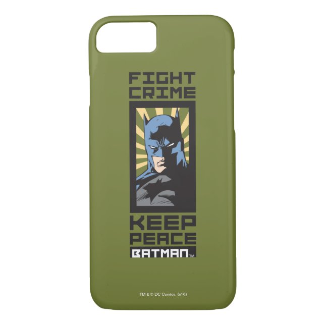 Coques Case-Mate iPhone Fight Crime - Keep Peace - Batman (Dos)