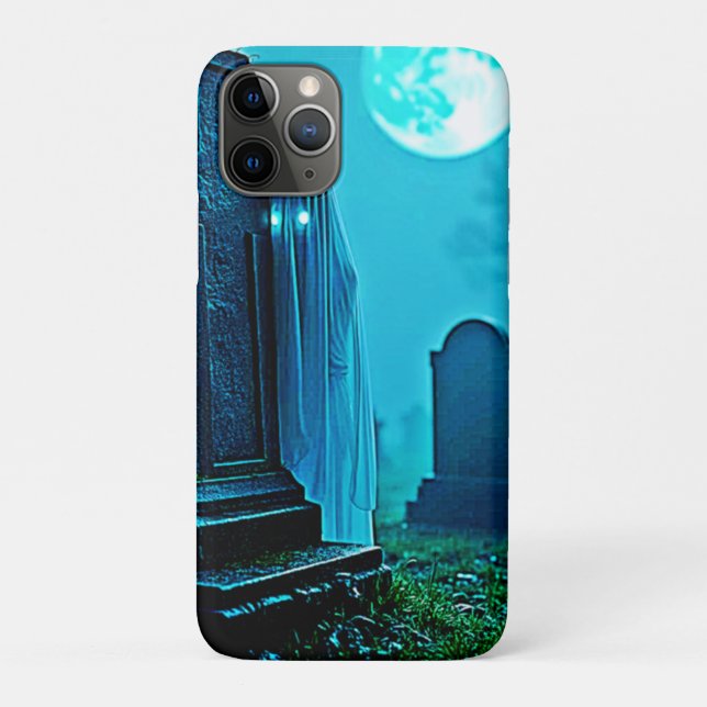 Coques Case-Mate iPhone Figure Ghoost dans un modèle de cimetière (Dos)