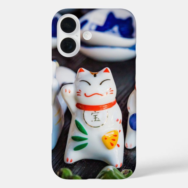 Coques Case-Mate iPhone figurines de chats à Beckoning (Verso)