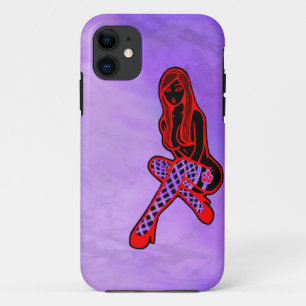 Coque Case-Mate iPhone Filets et Pin- de fleur (brume pourpre)
