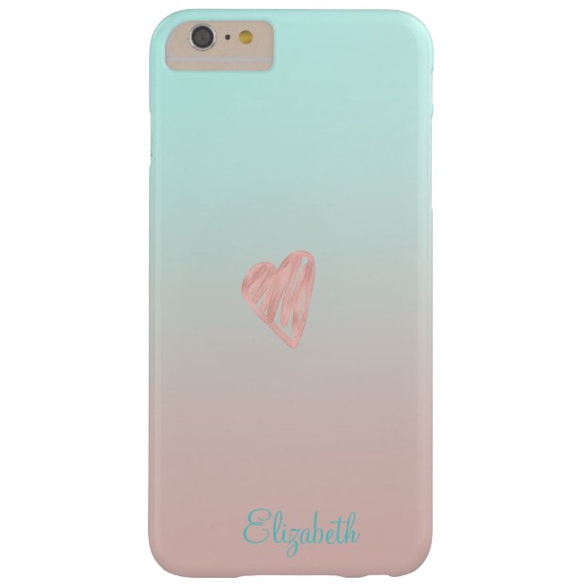 Coques Case-Mate iPhone Fille adorable, Coeur - Personnalisé (Dos)