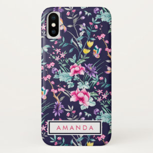 Case-Mate iPhone Case Fille aquarelle Fleurs papillons ton nom