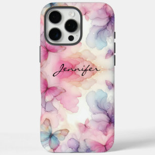 Coque iPhone 16 Pro Max Fille Aquarelle Papillon iPhone