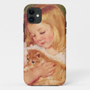 Coque iPhone 11 Fille avec Kitten, Mary Cassatt