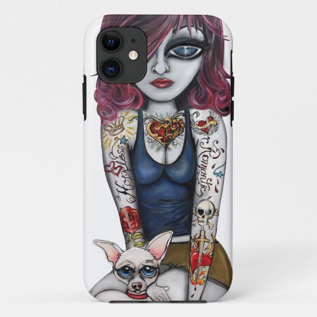Coques Case-Mate iPhone Fille avec le chiwawa (Dos)