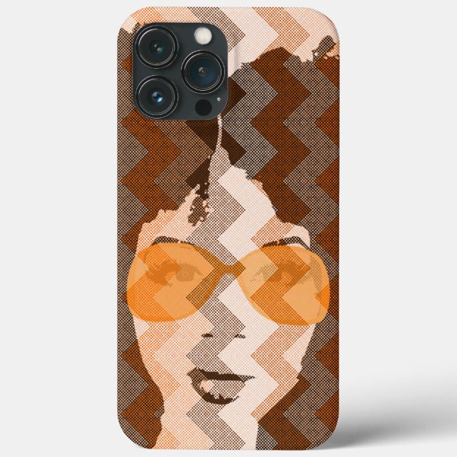 Coques Case-Mate iPhone Fille avec lunettes de soleil d'or (Verso)