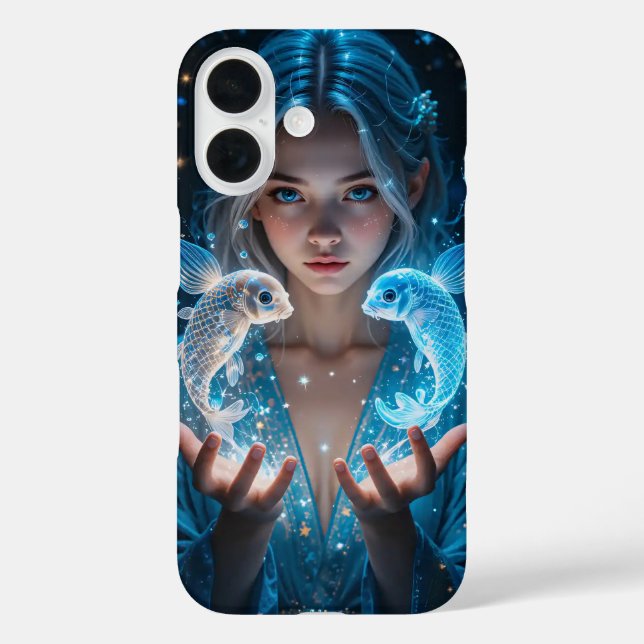 Coques Case-Mate iPhone fille avec poisson magique (Verso)