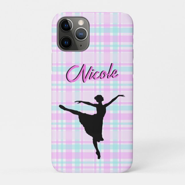 Coques Case-Mate iPhone Fille Ballerina Ballroom Danse Plaid Pastel (Dos)