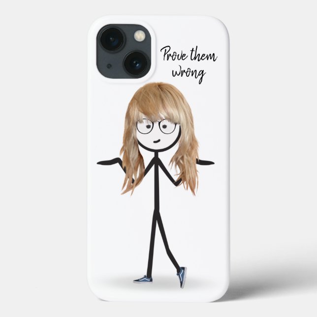 Coques Case-Mate iPhone Fille bâton avec cheveux blonds  (Verso)