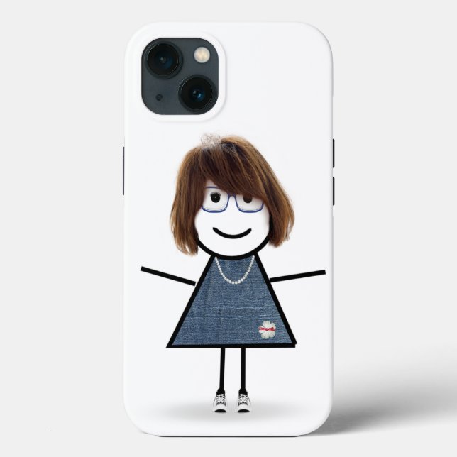 Coques Case-Mate iPhone Fille bâton avec des lunettes (Verso)