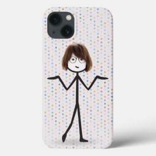 Case-Mate iPhone Case Fille bâton avec des lunettes sur pois  