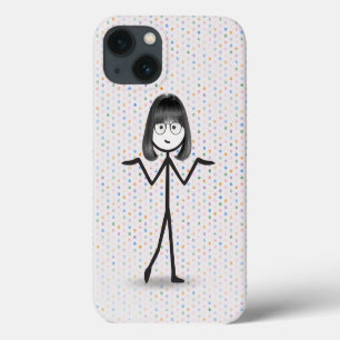 Case-Mate iPhone Case Fille bâton avec des lunettes sur pois