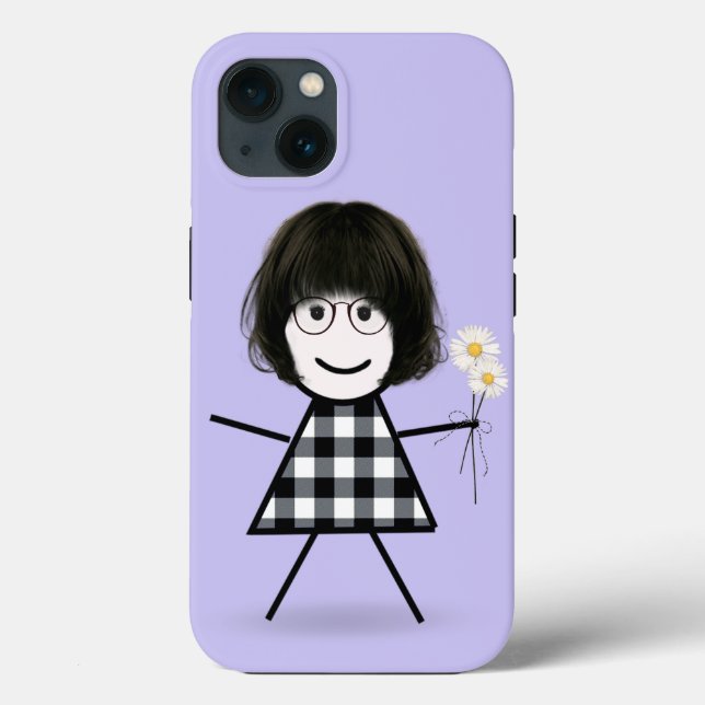 Coques Case-Mate iPhone Fille Bâton avec des Marguerites  (Verso)