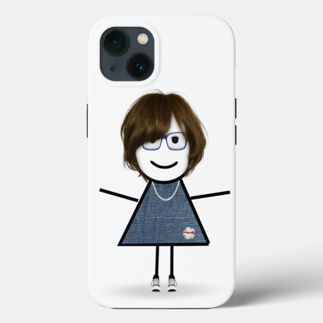 Coques Case-Mate iPhone Fille Bâton en Baskets avec Cheveux (Verso)