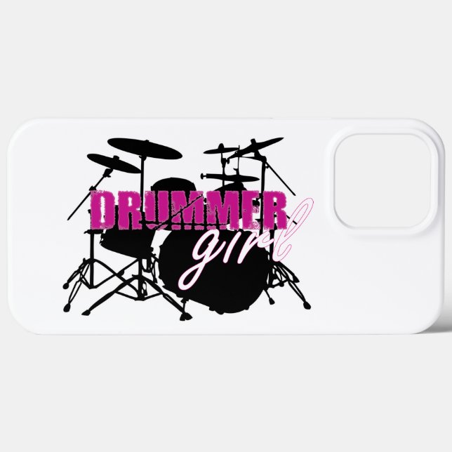 Coques Case-Mate iPhone Fille batteur avec un texte amusant violet et noir (Verso (horizontal))