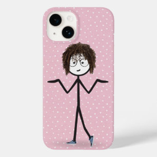 Coque Case-Mate iPhone Fille bonhomme allumette avec des pois