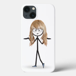 Case-Mate iPhone Case Fille bonhomme allumettes avec cheveux blonds