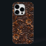 Coque Case-Mate iPhone Fille Brown occidentale Bohemian Floral<br><div class="desc">Western Cowgirl Brown Fleurs bohème</div>