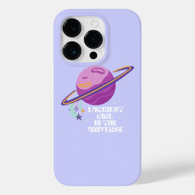 Coques Case-Mate iPhone Fille chanceuse, Fille chanceuse, Lucky, Affirmati (Verso)