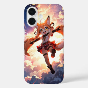 Coque Pour iPhone 16 Fille Chibi Fox