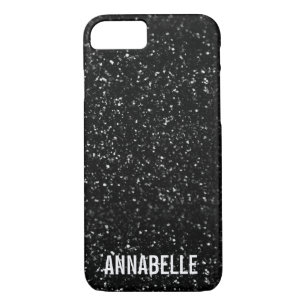 Coques Pour iPhone Fille chic parties scintillant briller NOIR ajoute