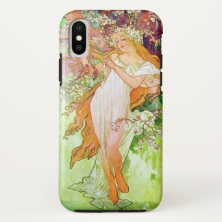 Case-Mate iPhone Case Fille d'Alphonse Mucha dans un jardin