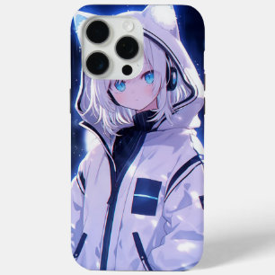 Coque Case-Mate iPhone Fille d'anime cyberpunk au pouls néon