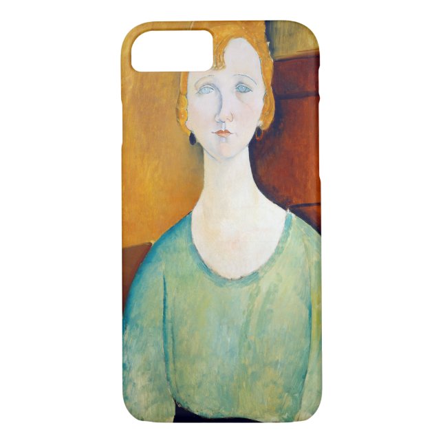 Coques Case-Mate iPhone Fille dans une blouse verte, Modigliani (Dos)