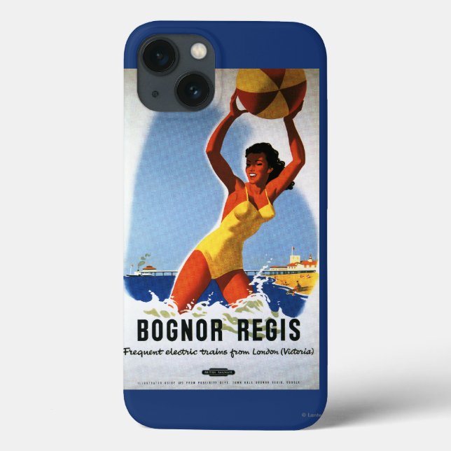 Coques Case-Mate iPhone Fille de chemins de fer et affiche britanniques de (Verso)