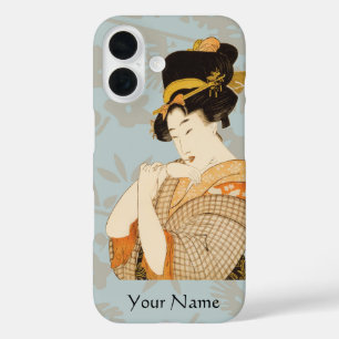Coque Pour iPhone 16 Fille de Geisha japonaise vintage en kimono