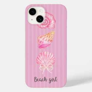 Coque Case-Mate iPhone Fille de plage coquette Aquarelle Coquillages & Pe