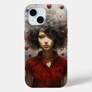 Coque Case-Mate iPhone Fille en Art Moderne Rouge