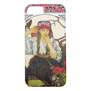 Case-Mate iPhone Case Fille et géranium, Mucha