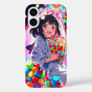 Coque Pour iPhone 16 Fille Fantôme de bonbons