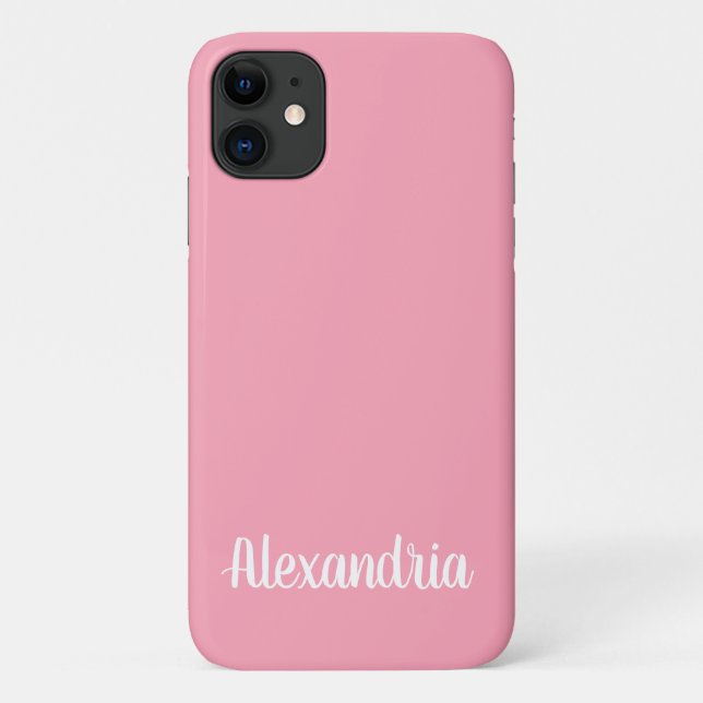 Coques Case-Mate iPhone Fille FLAMANT ROSE ROSE couleur solide (Dos)