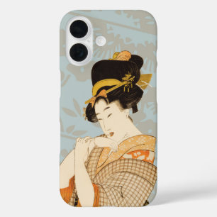 Coques iPhone 16 Fille Geisha Japonaise Vintage Divertisseuse en Ki
