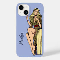 Fille Glamour Blonde Magnifique Vintage Rétro Pin-