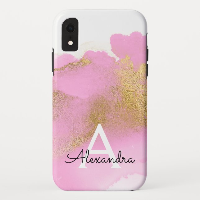 Coques Case-Mate iPhone Fille laveuse rose et or (Dos)