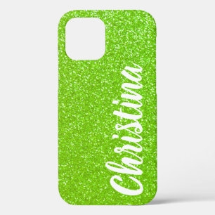 Case-Mate iPhone Case Fille Lime Green Parties scintillant Nom Personnal