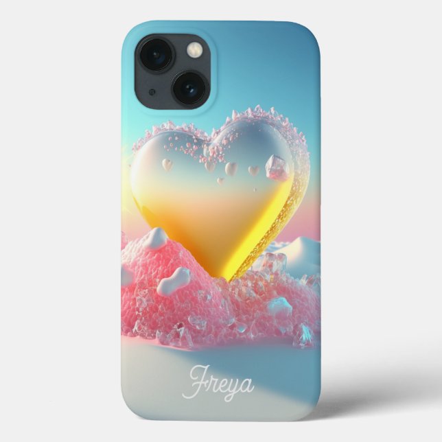 Coques Case-Mate iPhone Fille moderne tendance amour coeur Personnalisé No (Verso)
