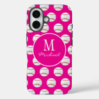 Fille Monogramme Nom Baseball Motif sans couture r