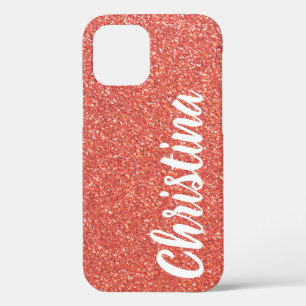 Case-Mate iPhone Case Fille Orange Nom de la Parties scintillant Personn