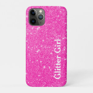 Coque Case-Mate Pour iPhone Fille Pailletée Rose Chaud Montre Ton Glamour Étin