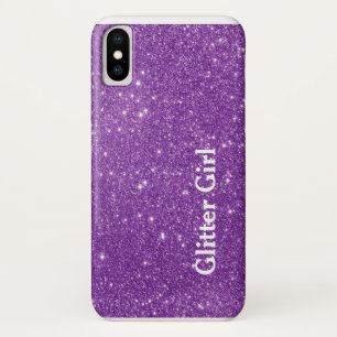 Case-Mate iPhone Case Fille Paillettes Violettes Montre Tes Glamours Éti