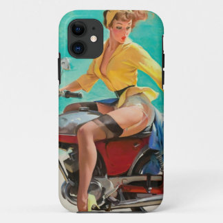 Etui iPhone Case-Mate Fille Pin-Up de Moto - Art Pin-Up Rétro
